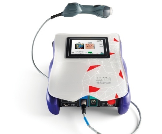 M L S dental laser attached to a small box with cord