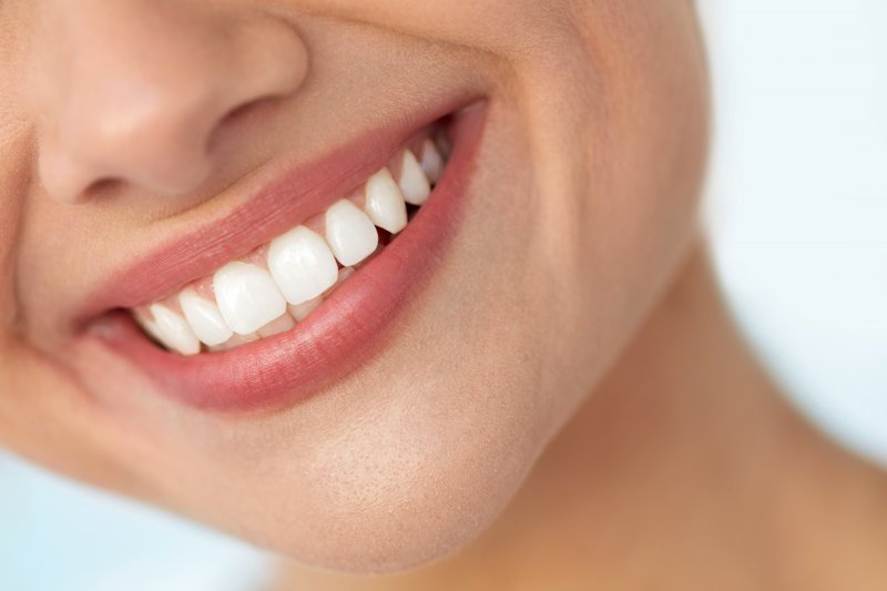 Closeup of a woman smiling